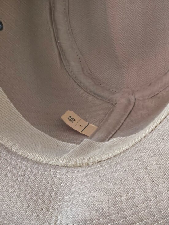 RARE Vintage 80s Fedora Hat Made in France 56 7 Tan Beige Herringbone Safari Hat main image 8